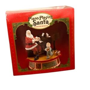 Animated Musical Piano Playing Santa Toy